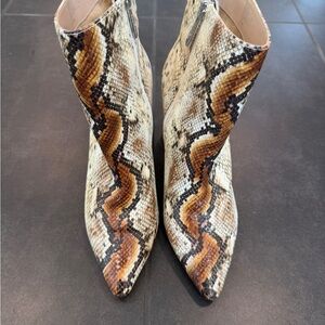 Charles By Charles David Multicolor Snakeskin Ankle Boots